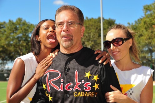 Howard Stern Show character "Ronnie the Limo Driver" with Rick's Cabaret NYC softball players