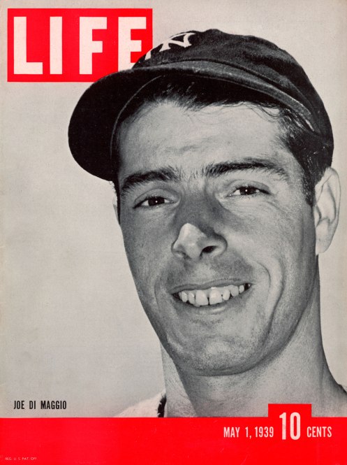 LIFE cover 05-01-1939 of NY Yankee slugger Joe DiMaggio.