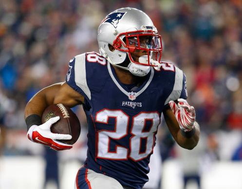 New England Patriots running back James White during a NFL football game against the Philadelphia Eagles at Gillette Stadium in Foxborough, Mass.Sunday, Dec. 6, 2015. (Winslow Townson/AP Images for Panini)